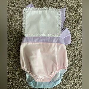 The Beaufort Bonnet Company Pink, Lavender, and blue sally sunsuit